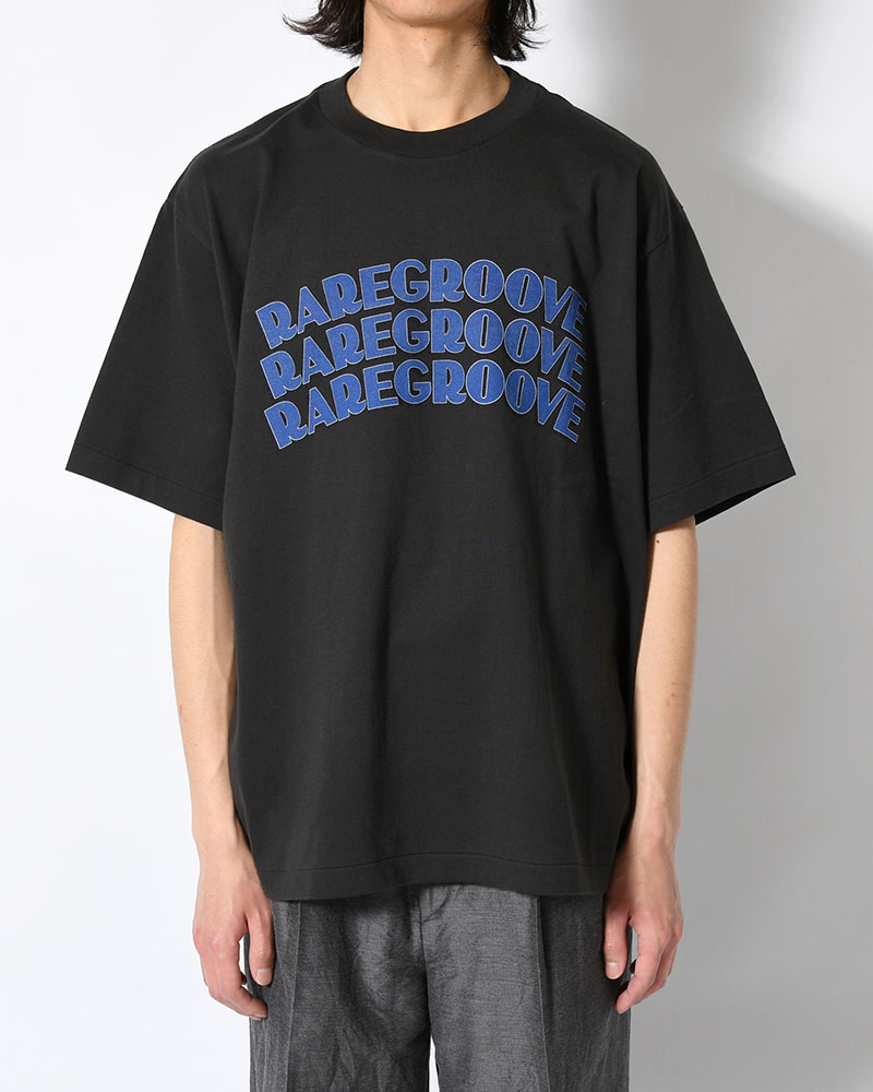 RAREGROOVE Print Tee WIDE -InkBlack×Blue-PT-