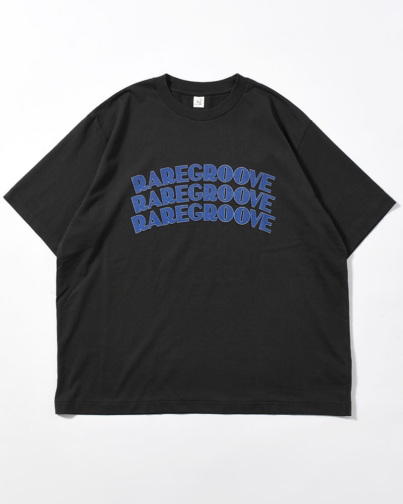 RAREGROOVE Print Tee WIDE -InkBlack×Blue-PT-