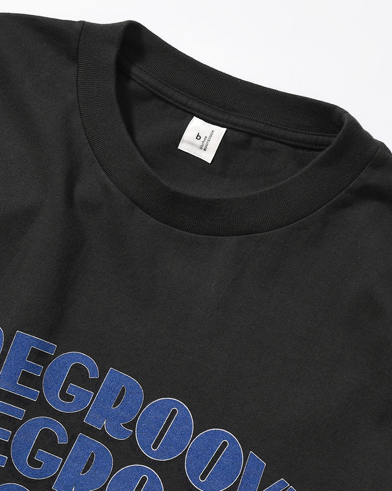 RAREGROOVE Print Tee WIDE -InkBlack×Blue-PT-