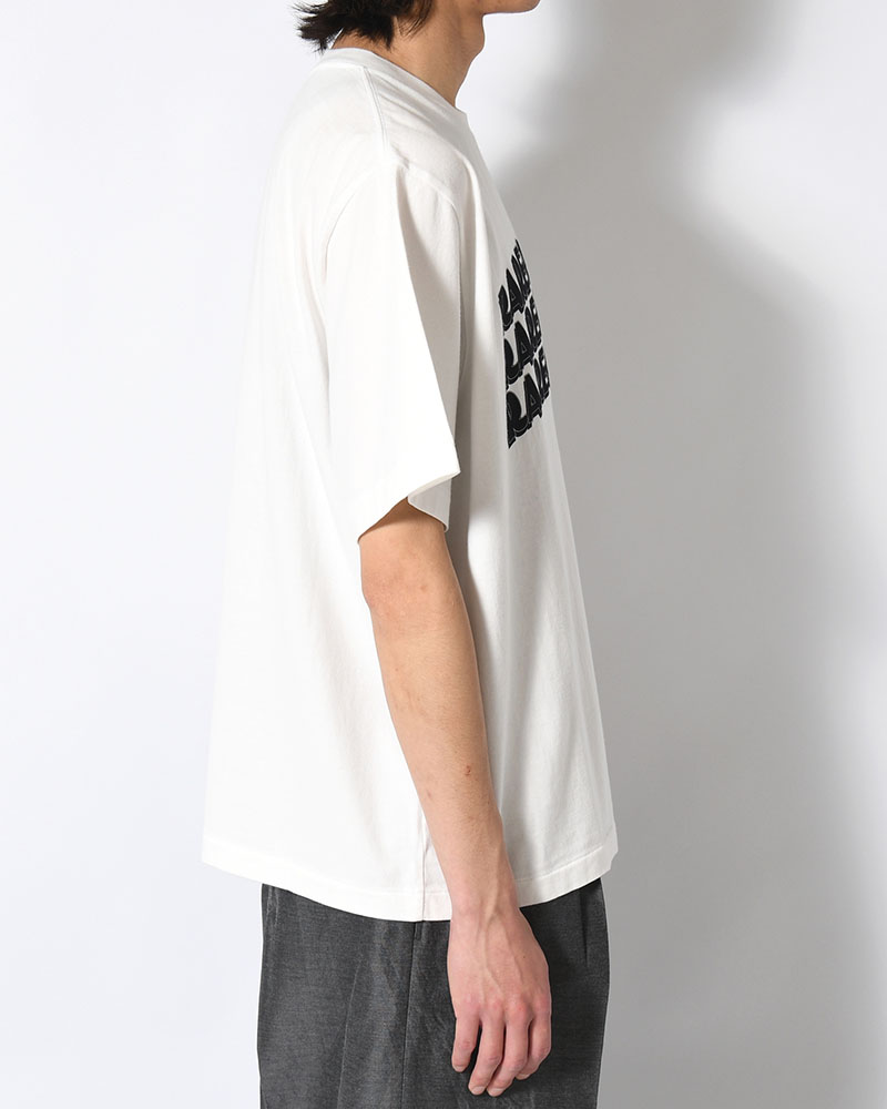 RAREGROOVE Print Tee WIDE -White×Black-PT-