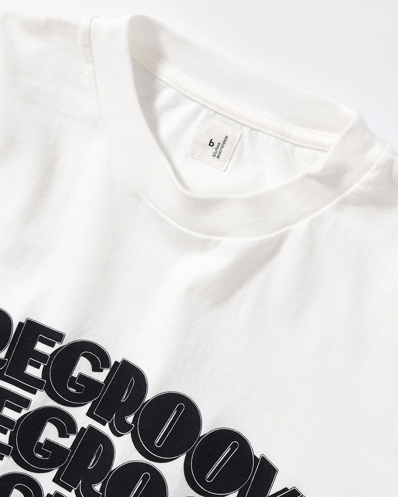 RAREGROOVE Print Tee WIDE -White×Black-PT-