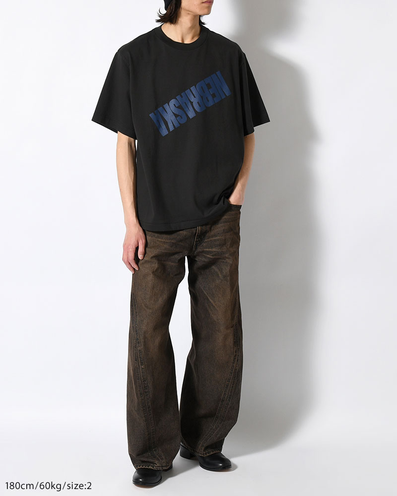 NEBRASKA Print Tee WIDE -InkBlack×Blue-PT-