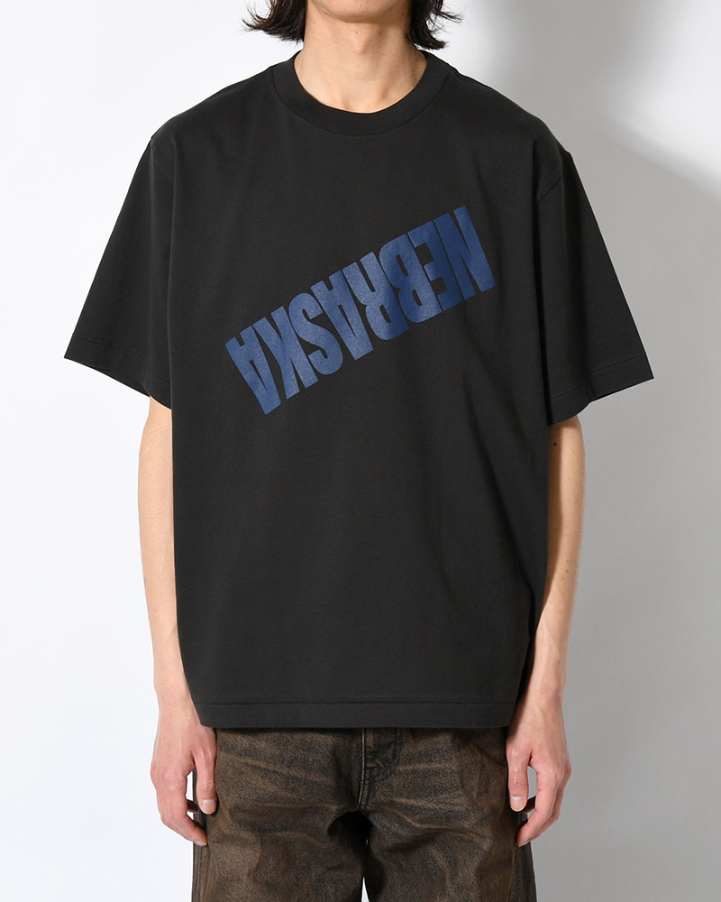 NEBRASKA Print Tee WIDE -InkBlack×Blue-PT-