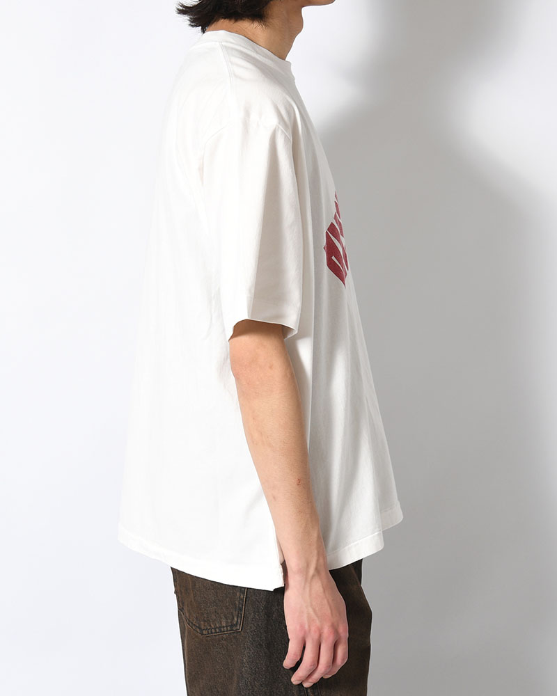 NEBRASKA Print Tee WIDE -White×Red-PT-