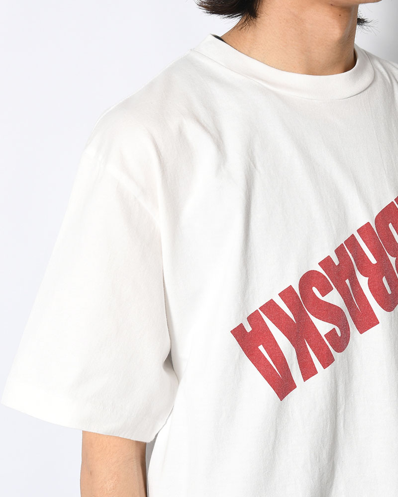NEBRASKA Print Tee WIDE -White×Red-PT-