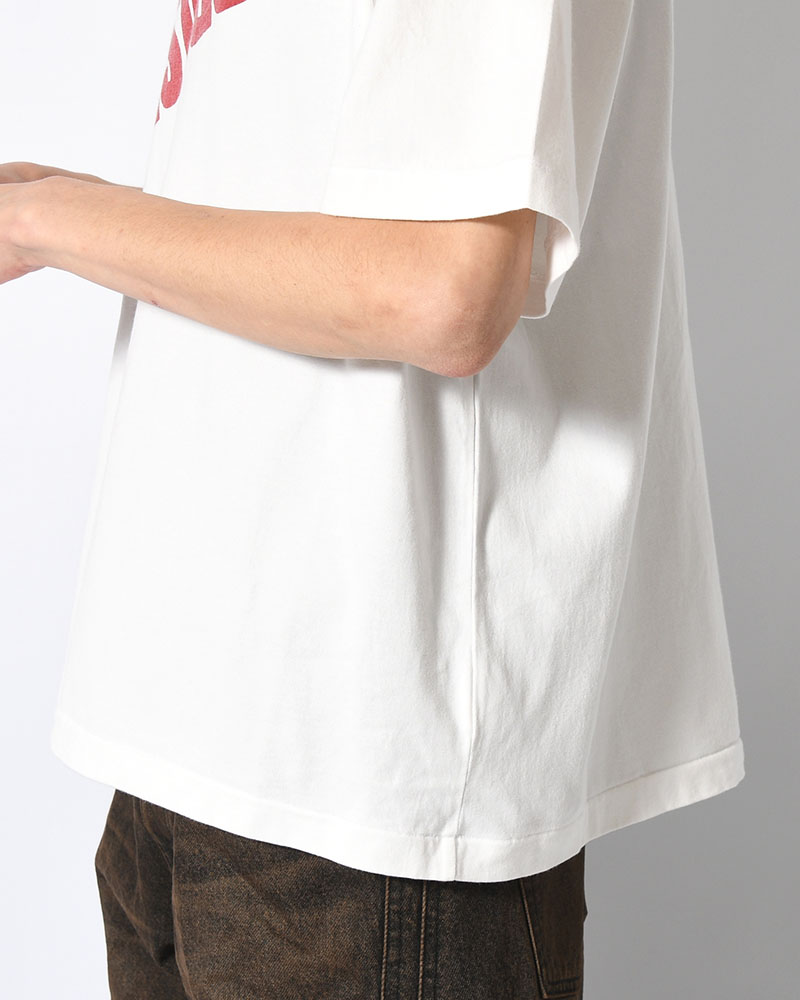 NEBRASKA Print Tee WIDE -White×Red-PT-