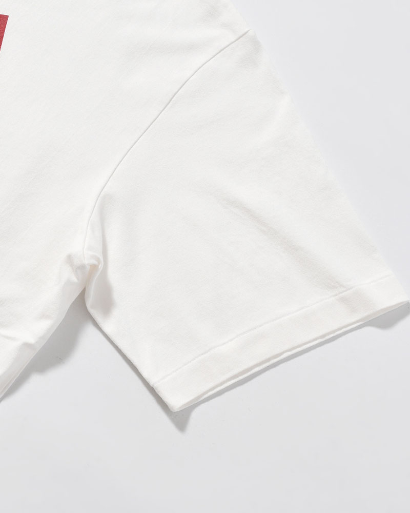 NEBRASKA Print Tee WIDE -White×Red-PT-