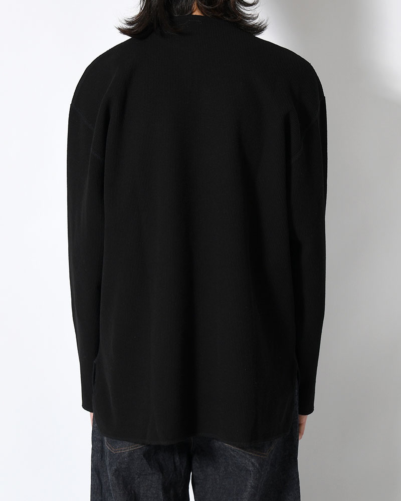 Rough&Smooth Thermal Over-neck L/S -Black-