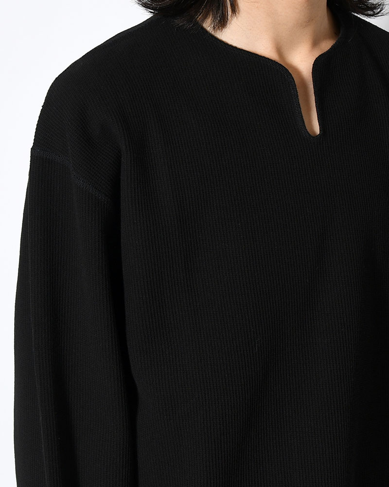 Rough&Smooth Thermal Over-neck L/S -Black-
