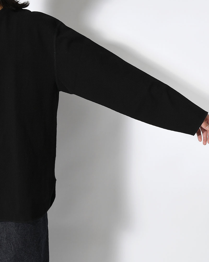 Rough&Smooth Thermal Over-neck L/S -Black-