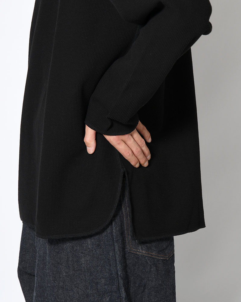 Rough&Smooth Thermal Over-neck L/S -Black-