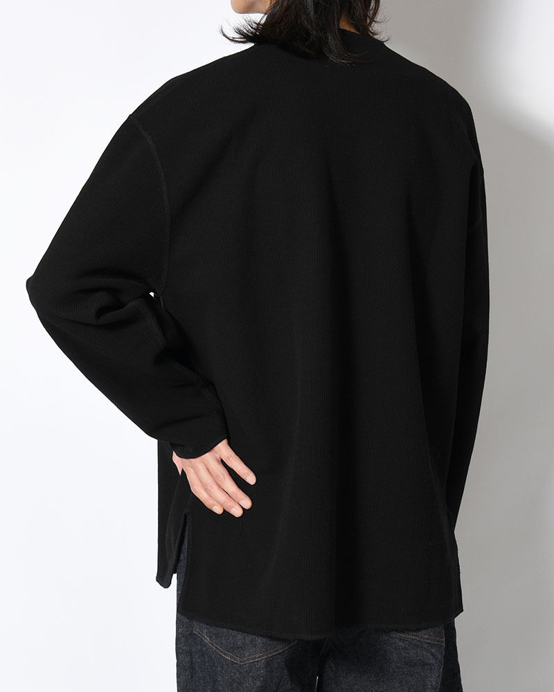 Rough&Smooth Thermal Over-neck L/S -Black-