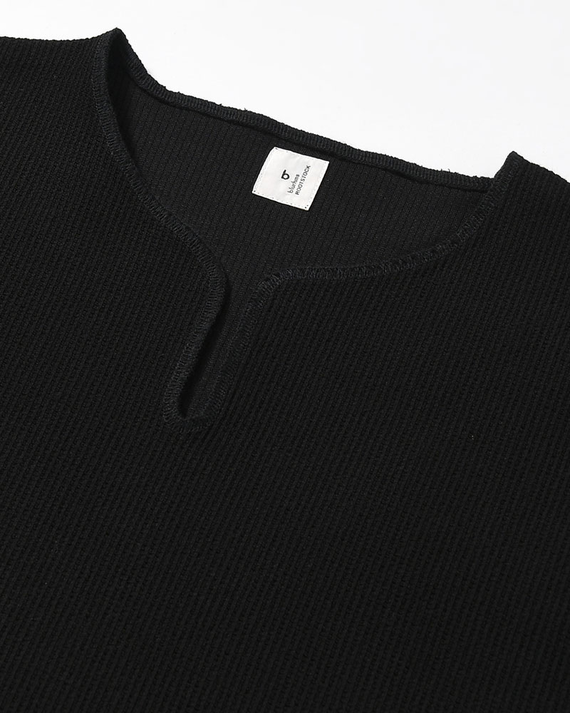 Rough&Smooth Thermal Over-neck L/S -Black-