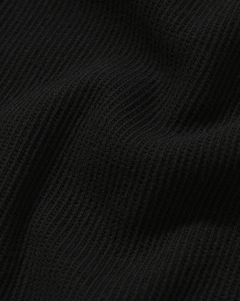 Rough&Smooth Thermal Over-neck L/S -Black-