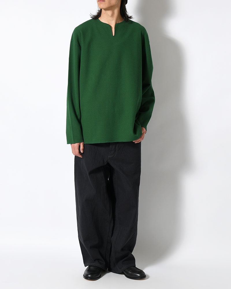 Rough&Smooth Thermal Over-neck L/S -DarkGreen-