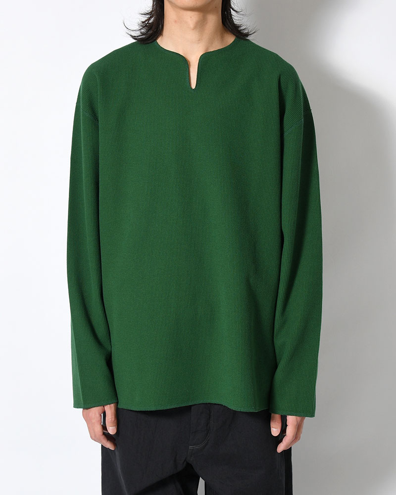 Rough&Smooth Thermal Over-neck L/S -DarkGreen-