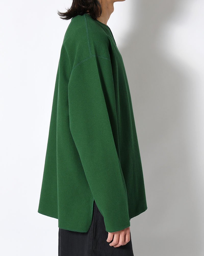 Rough&Smooth Thermal Over-neck L/S -DarkGreen-