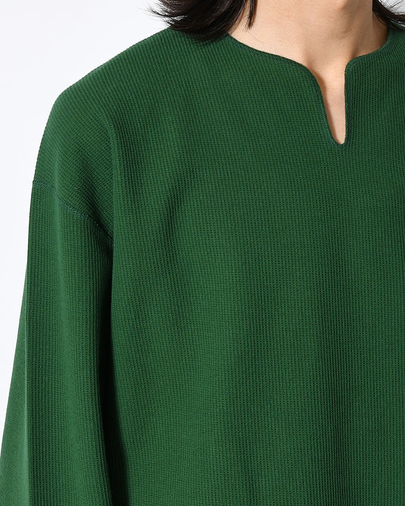 Rough&Smooth Thermal Over-neck L/S -DarkGreen-