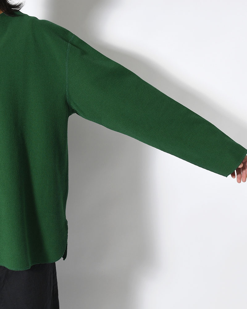 Rough&Smooth Thermal Over-neck L/S -DarkGreen-