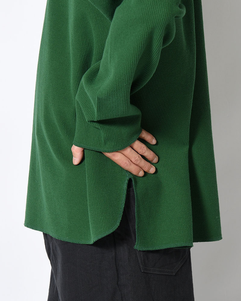 Rough&Smooth Thermal Over-neck L/S -DarkGreen-