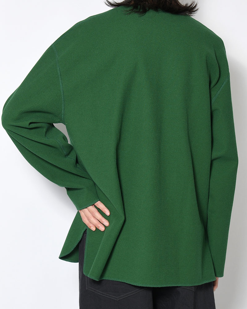 Rough&Smooth Thermal Over-neck L/S -DarkGreen-