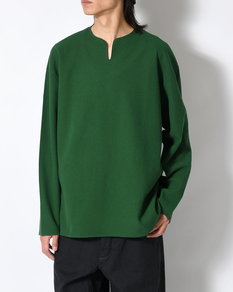 Rough&Smooth Thermal Over-neck L/S -DarkGreen-