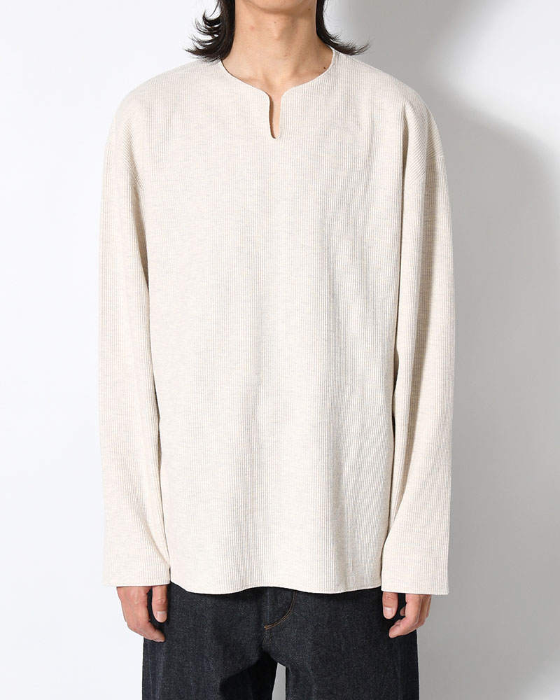 Rough&Smooth Thermal Over-neck L/S -HeatherOatmeal-