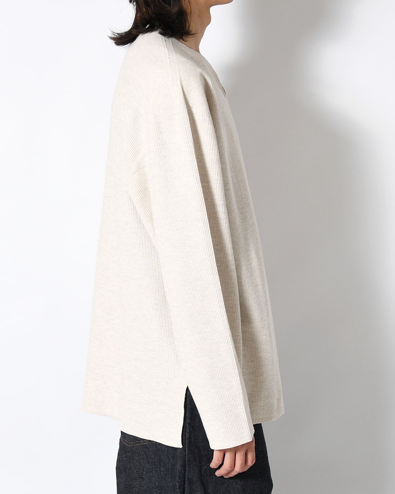 Rough&Smooth Thermal Over-neck L/S -HeatherOatmeal-