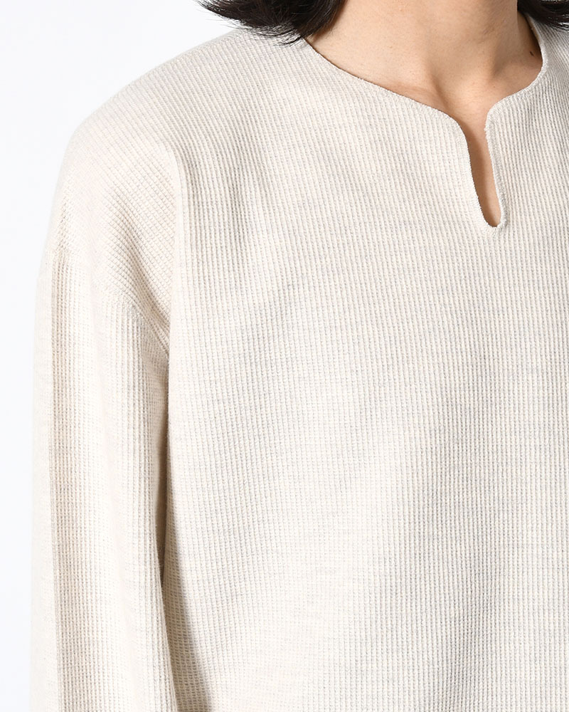 Rough&Smooth Thermal Over-neck L/S -HeatherOatmeal-