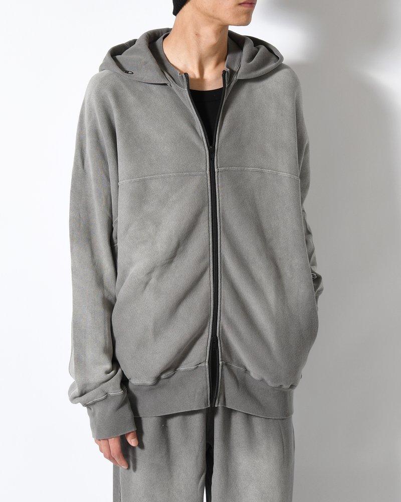 FULL ZIP HOODIE -CHARCOAL-