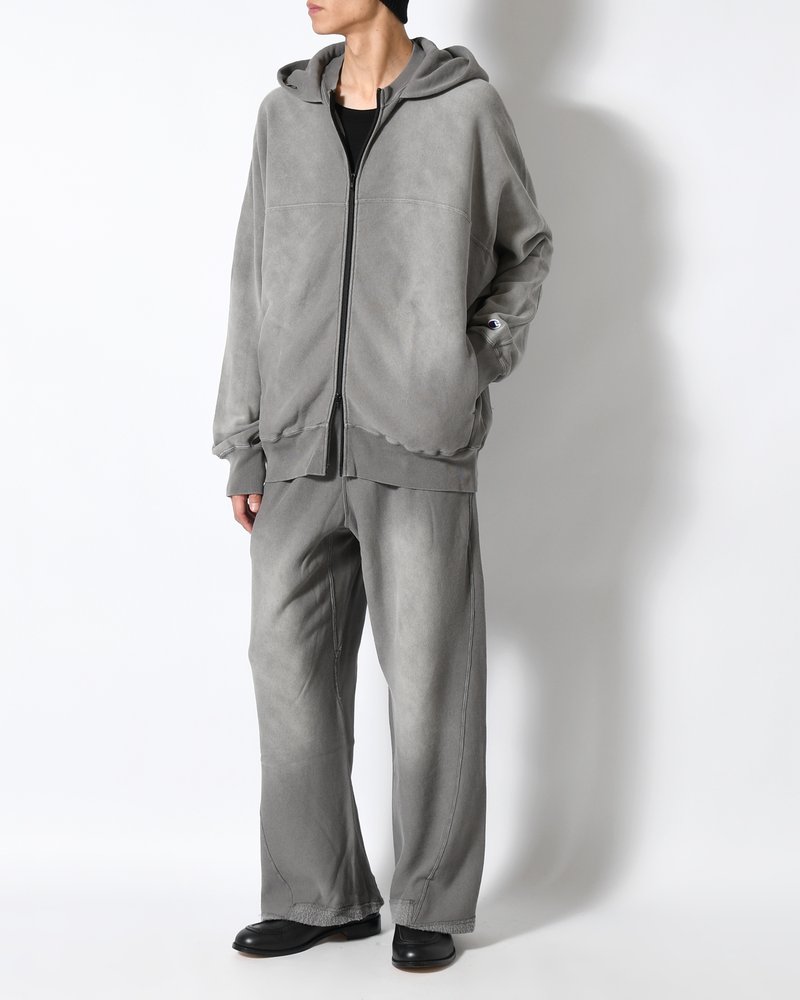 FULL ZIP HOODIE -CHARCOAL-