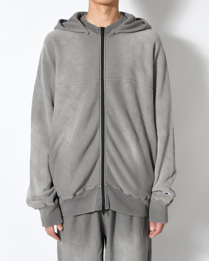 FULL ZIP HOODIE -CHARCOAL-