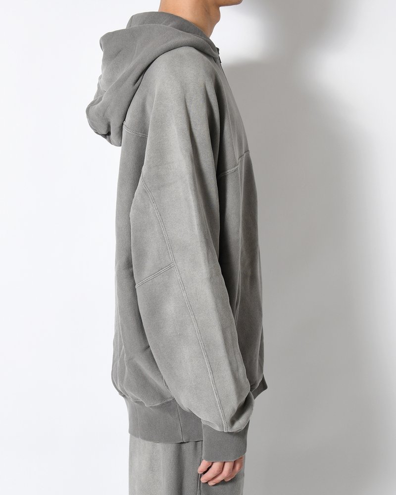 FULL ZIP HOODIE -CHARCOAL-