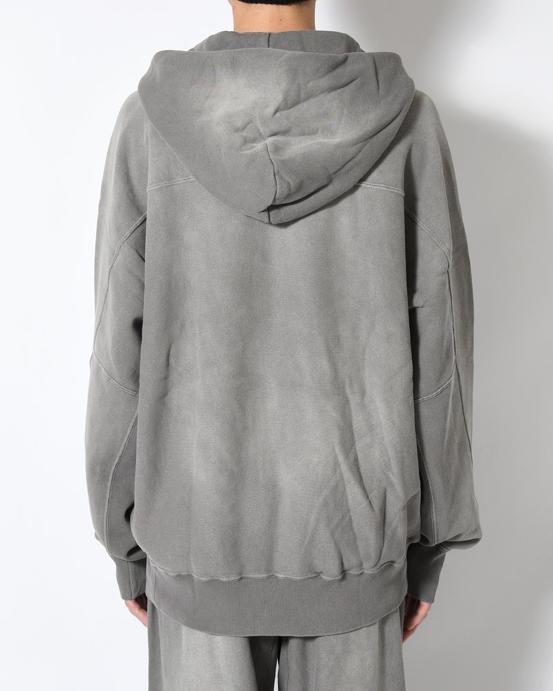 FULL ZIP HOODIE -CHARCOAL-