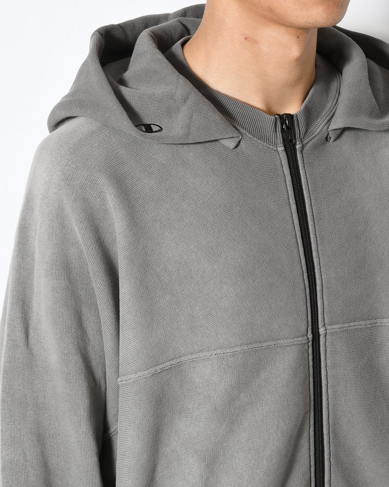 FULL ZIP HOODIE -CHARCOAL-