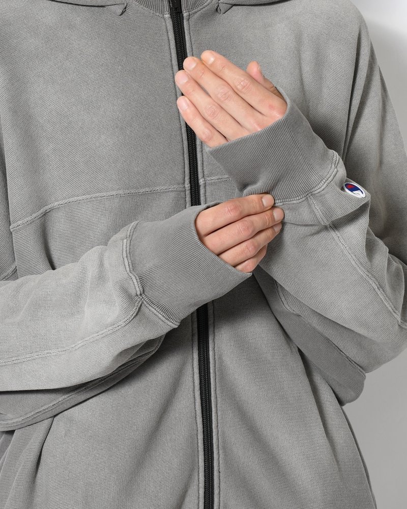 FULL ZIP HOODIE -CHARCOAL-