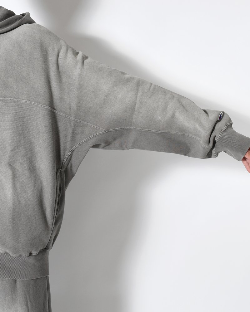 FULL ZIP HOODIE -CHARCOAL-