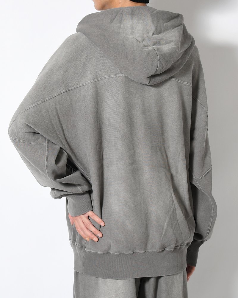 FULL ZIP HOODIE -CHARCOAL-