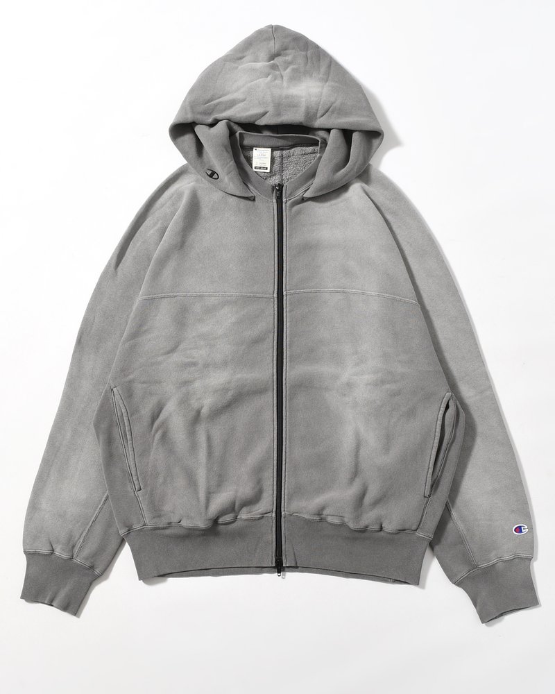 FULL ZIP HOODIE -CHARCOAL-