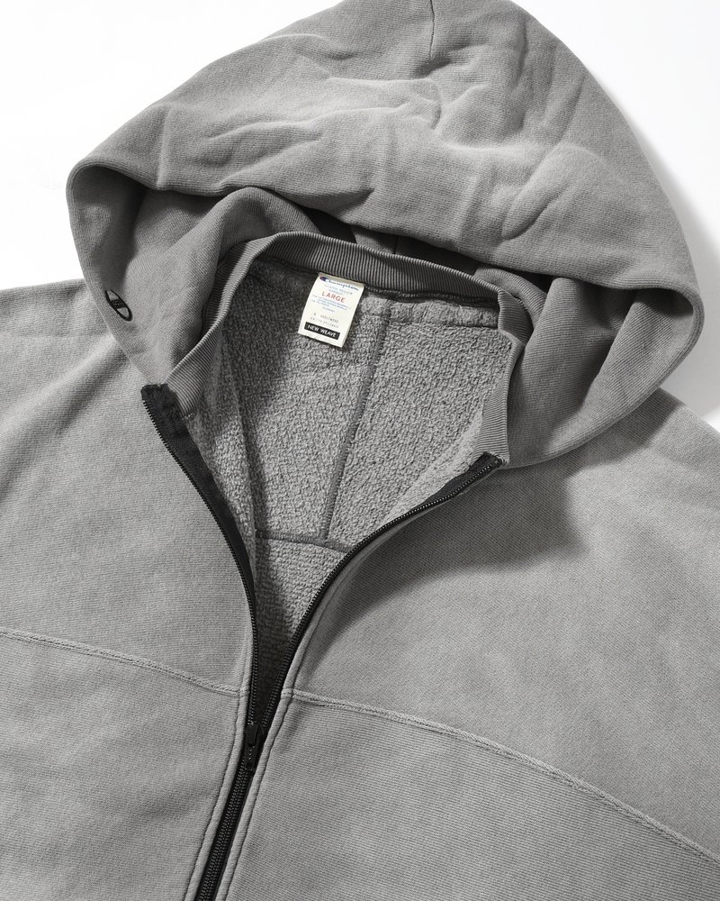 FULL ZIP HOODIE -CHARCOAL-
