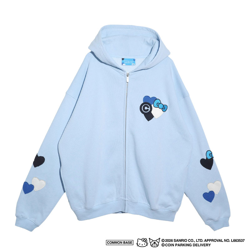 ZIP SWEAT HOODIE -3.COLOR-(LIGHT BLUE)