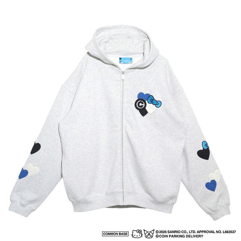 ZIP SWEAT HOODIE -3.COLOR-(LIGHT HEATHER GREY)