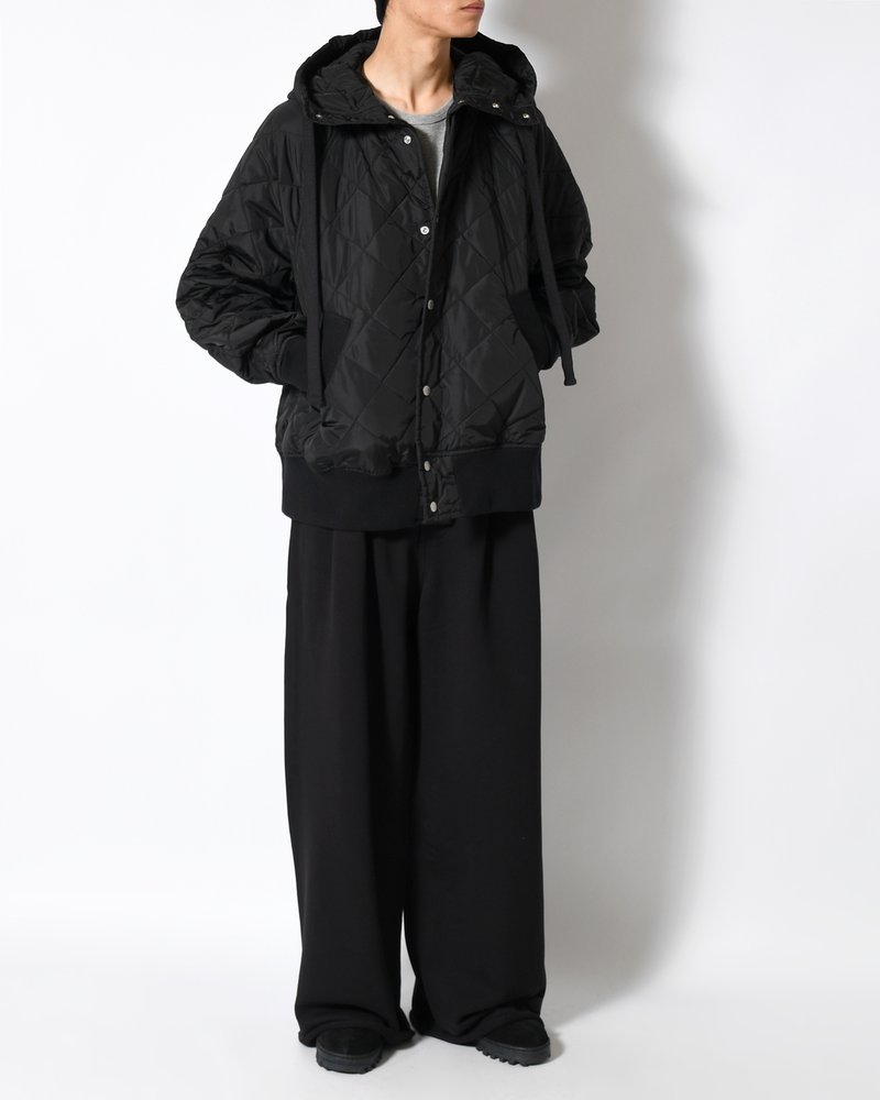 UNISEX QUILTED JACKET -BLACK-