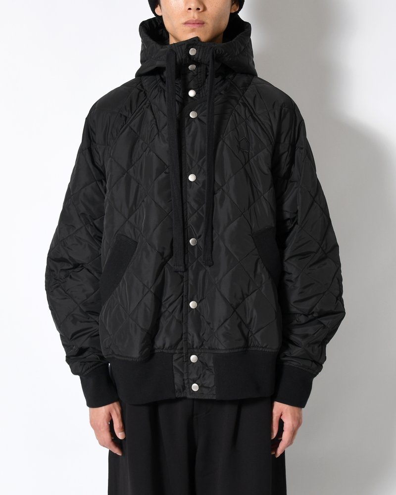 UNISEX QUILTED JACKET -BLACK-