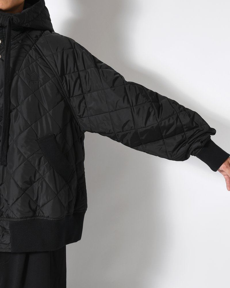 UNISEX QUILTED JACKET -BLACK-