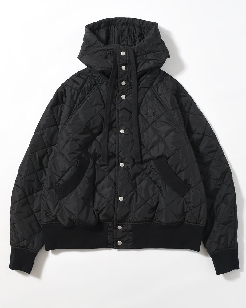 UNISEX QUILTED JACKET -BLACK-