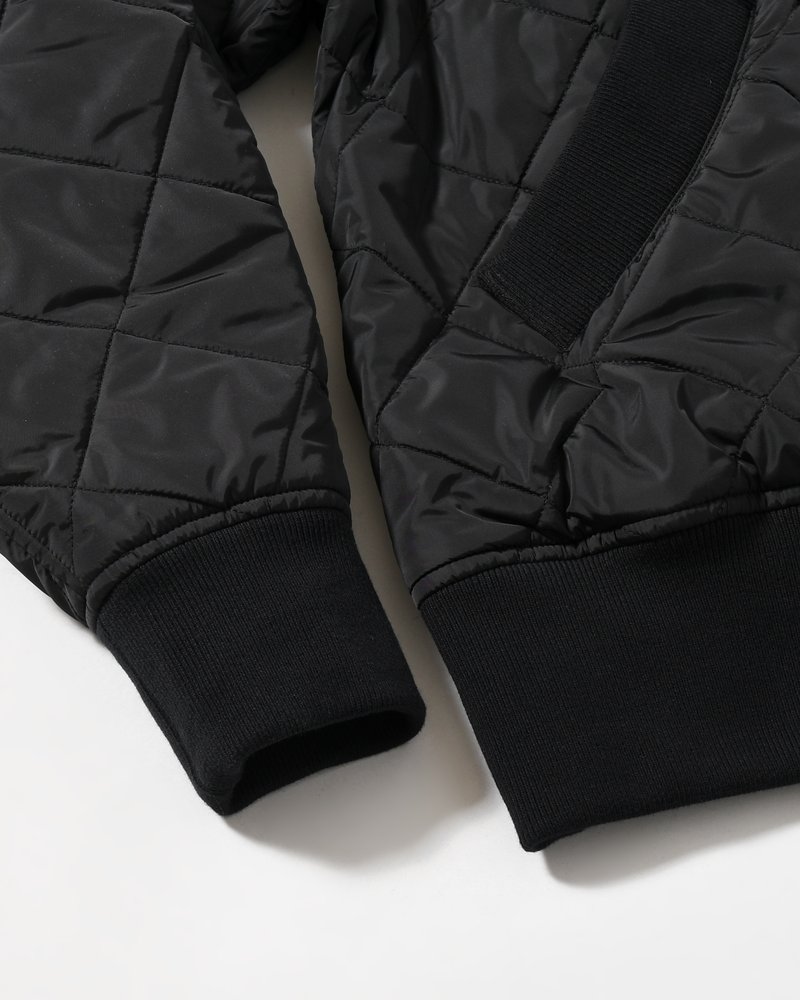 UNISEX QUILTED JACKET -BLACK-