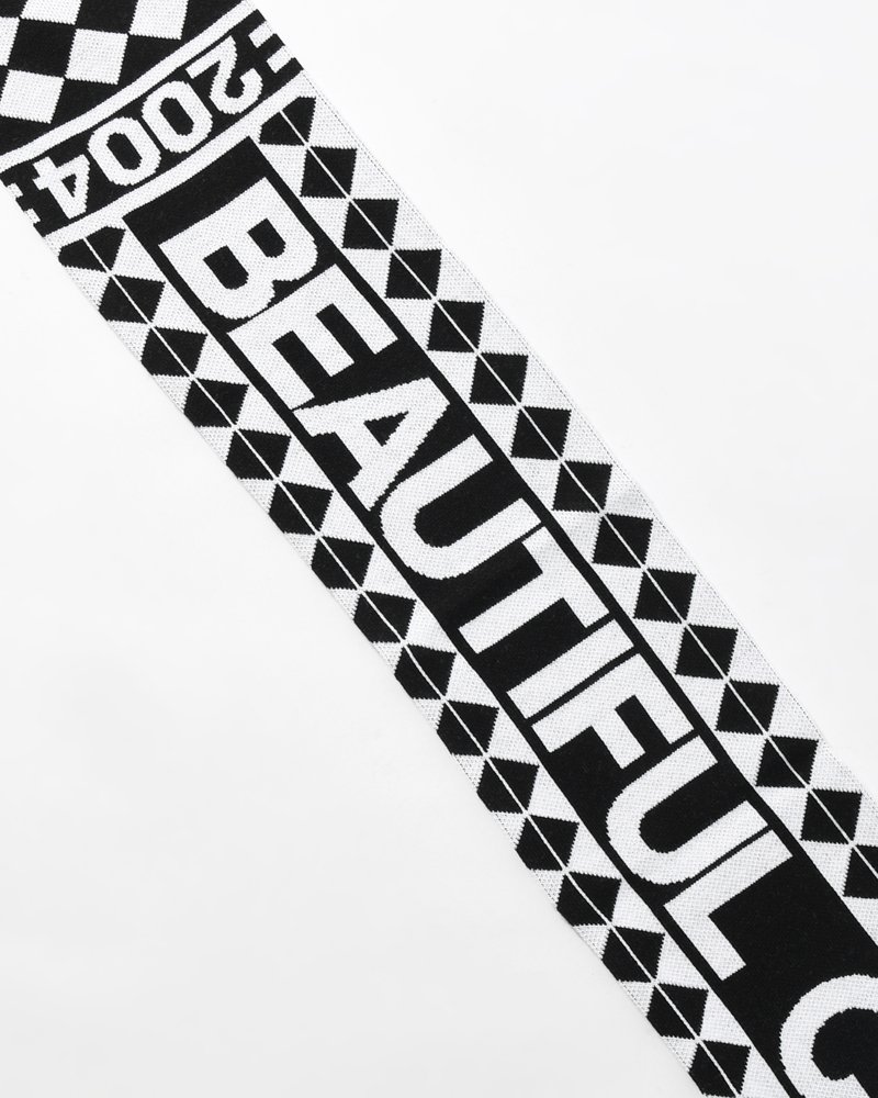 UNISEX DSM BEAUTIFUL CHAOS FOOTBALL SCARF -BLACK/WHITE-