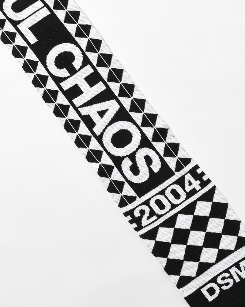 UNISEX DSM BEAUTIFUL CHAOS FOOTBALL SCARF -BLACK/WHITE-