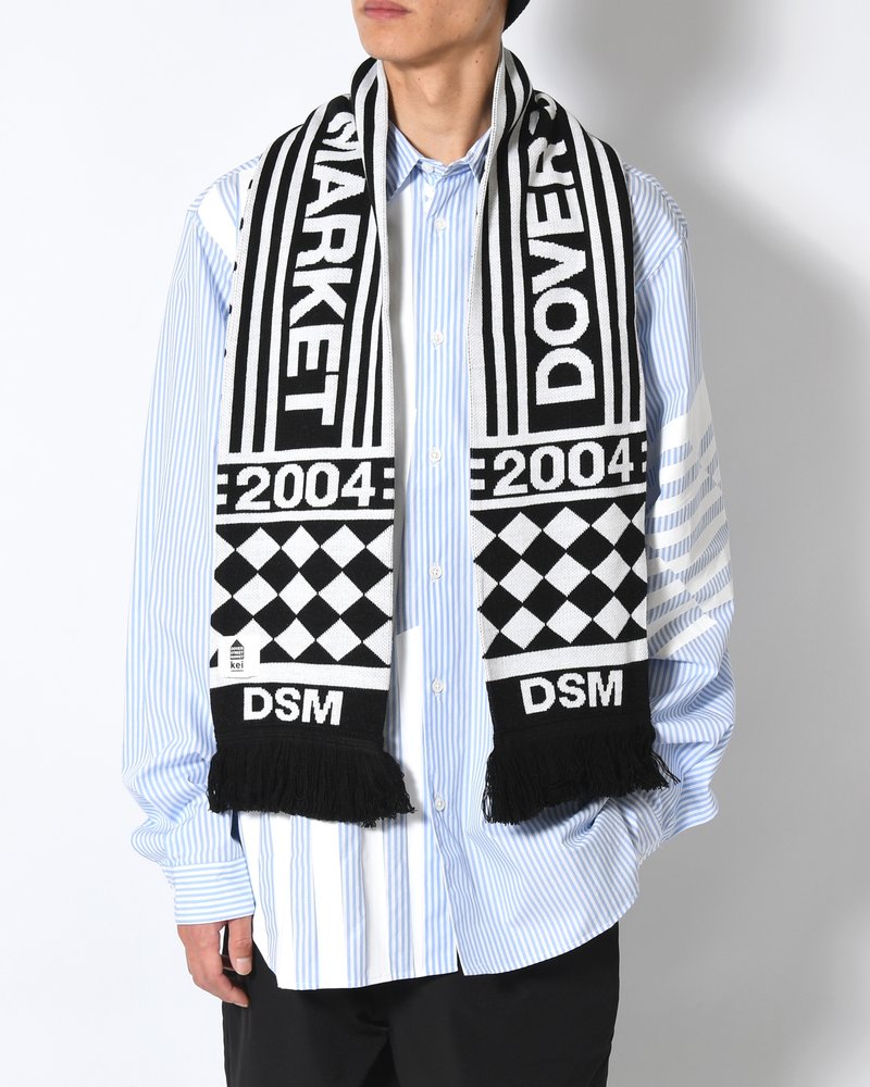 UNISEX DSM BEAUTIFUL CHAOS FOOTBALL SCARF -BLACK/WHITE-